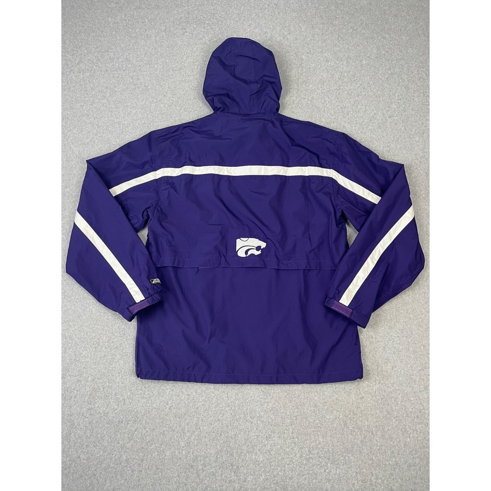 Kansas State University Wildcats Jacket Mens M Purple Full Zip Lined Hooded